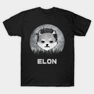 Vintage Dogelon Mars ELON Coin To The Moon Crypto Token Cryptocurrency Blockchain Wallet Birthday Gift For Men Women Kids T-Shirt